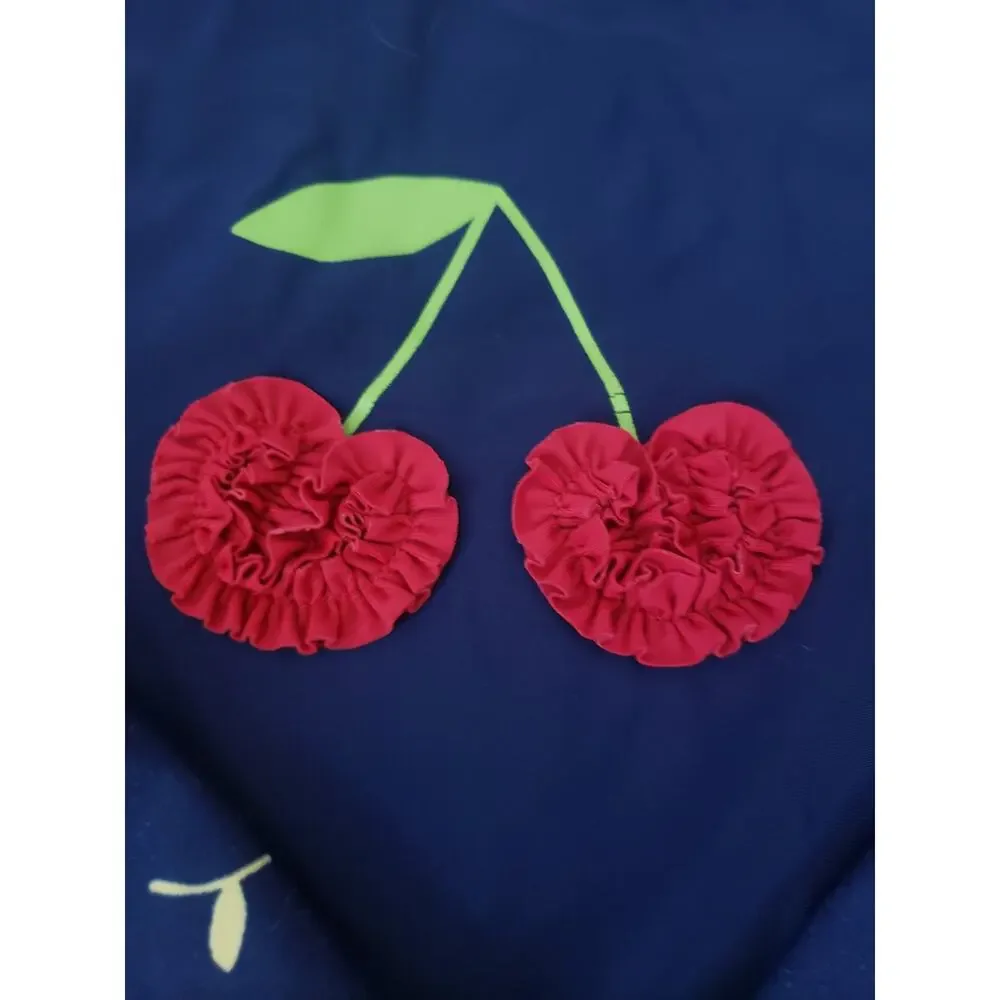 Gymboree Girls 6 Rashguard Swimsuit Very Cherry